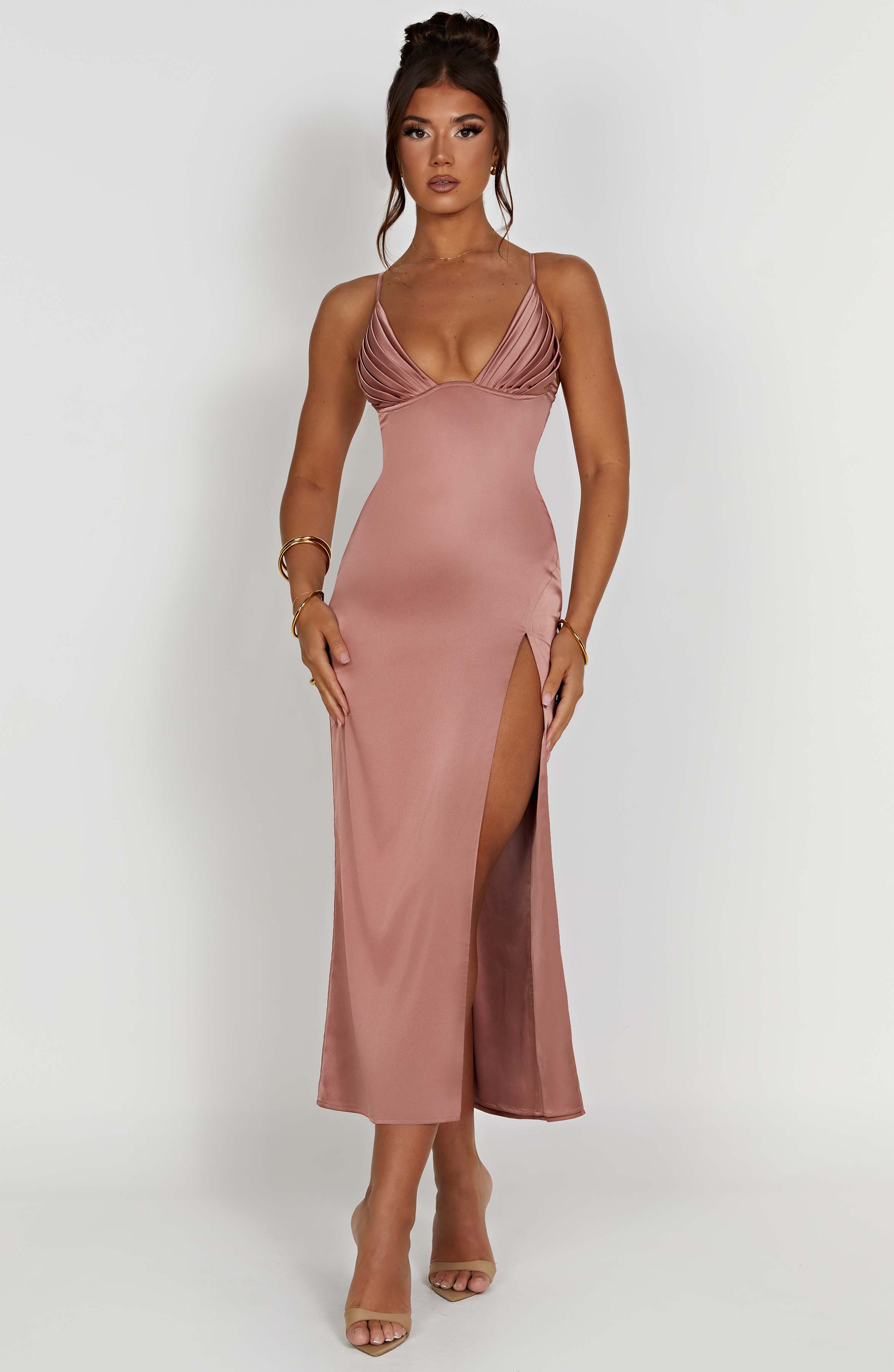 Cece Midi Dress - Rose Pink Selfyy Cece Midi Dress - Rose Pink Selfyy