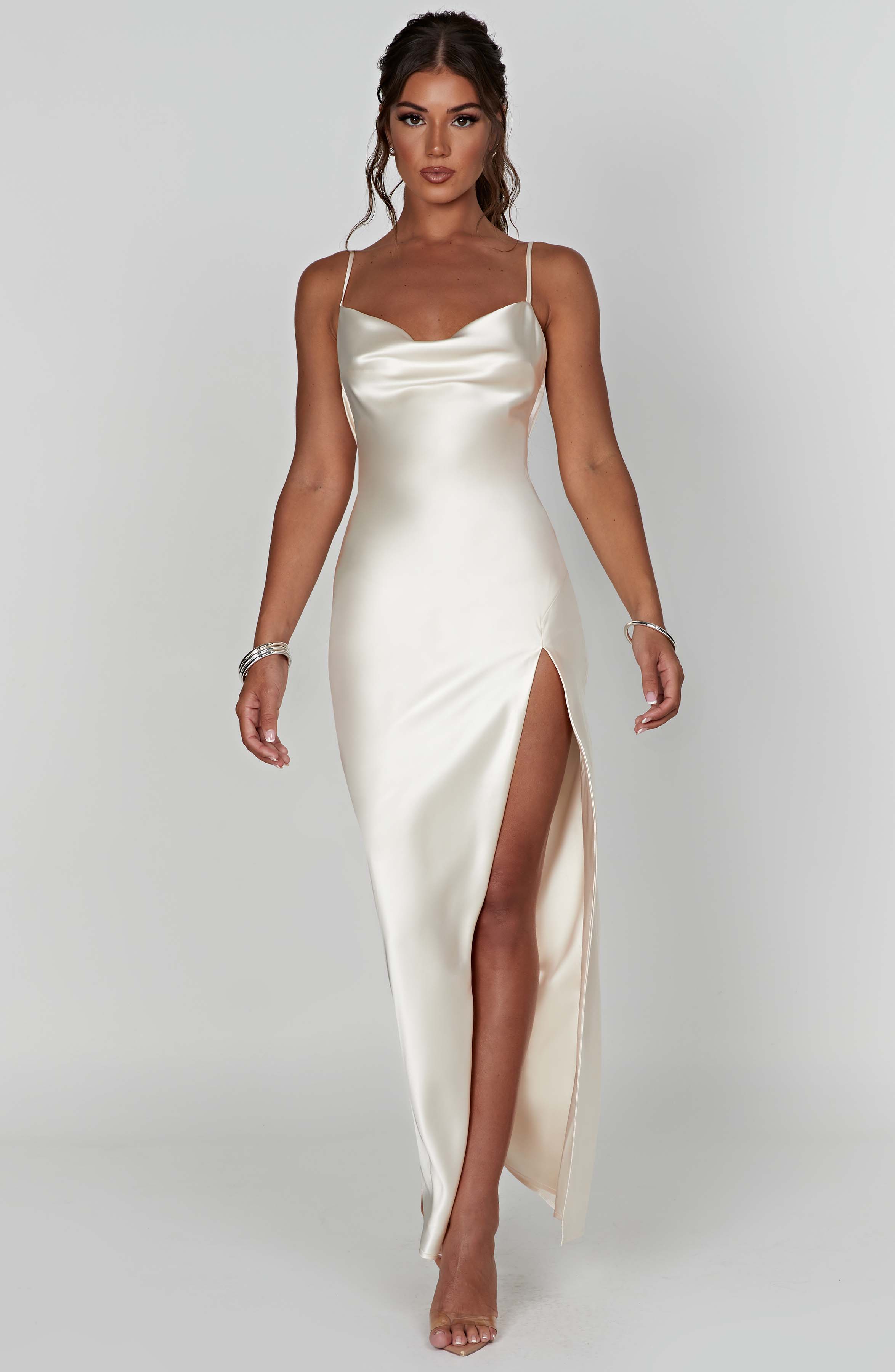 Celestina Maxi Dress - Ivory Selfyy Celestina Maxi Dress - Ivory Selfyy