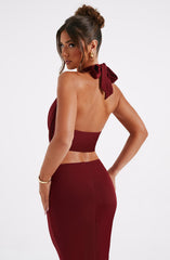 Chrishelle Top - Burgundy