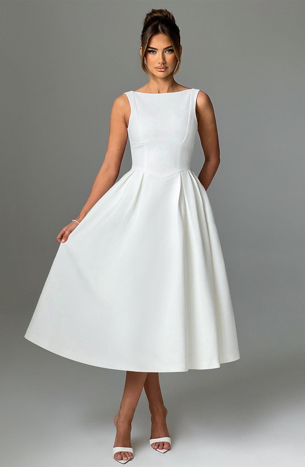 Clarabella Midi Dress - Ivory