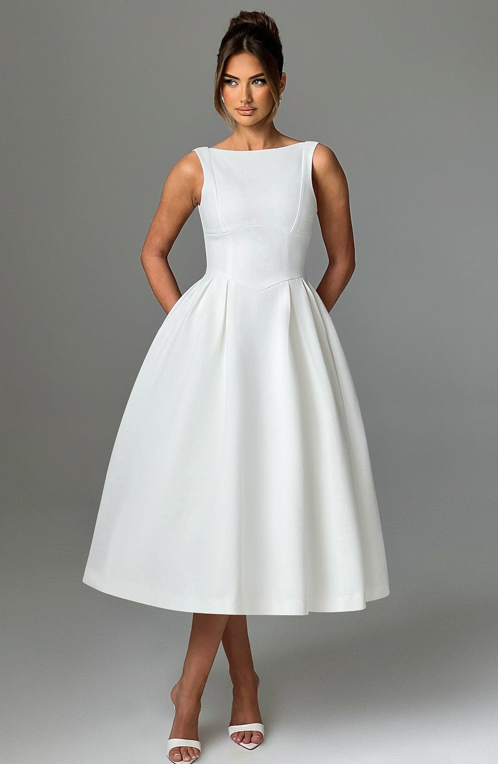 Clarabella Midi Dress - Ivory