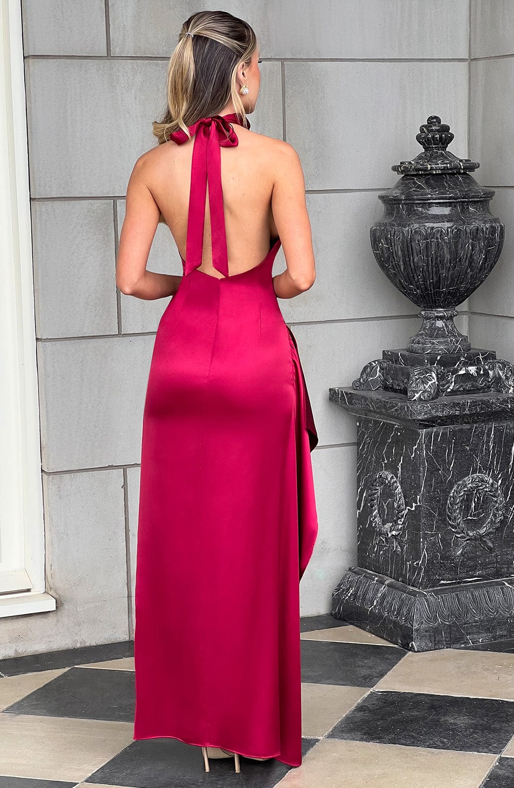 Colette Maxi Dress - Burgundy Selfyy Colette Maxi Dress - Burgundy Selfyy