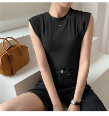 Cotton Slim T-Shirt Sleeveless Top