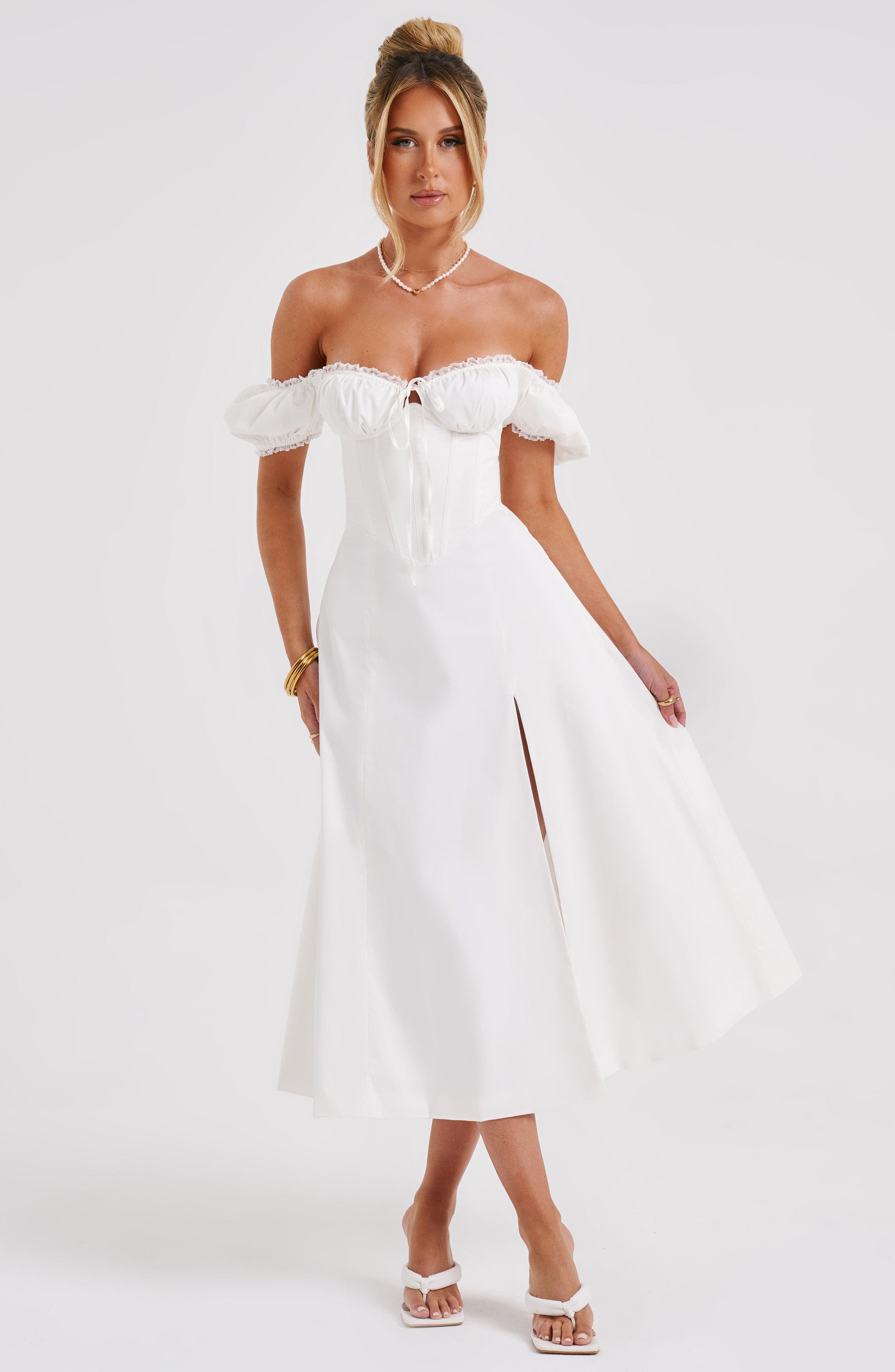 Courtney Midi Dress - Ivory