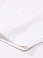 Creativity Letter FCotton Oversize Retro Short Sleeves Tee