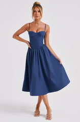 Daisey Midi Dress - Navy