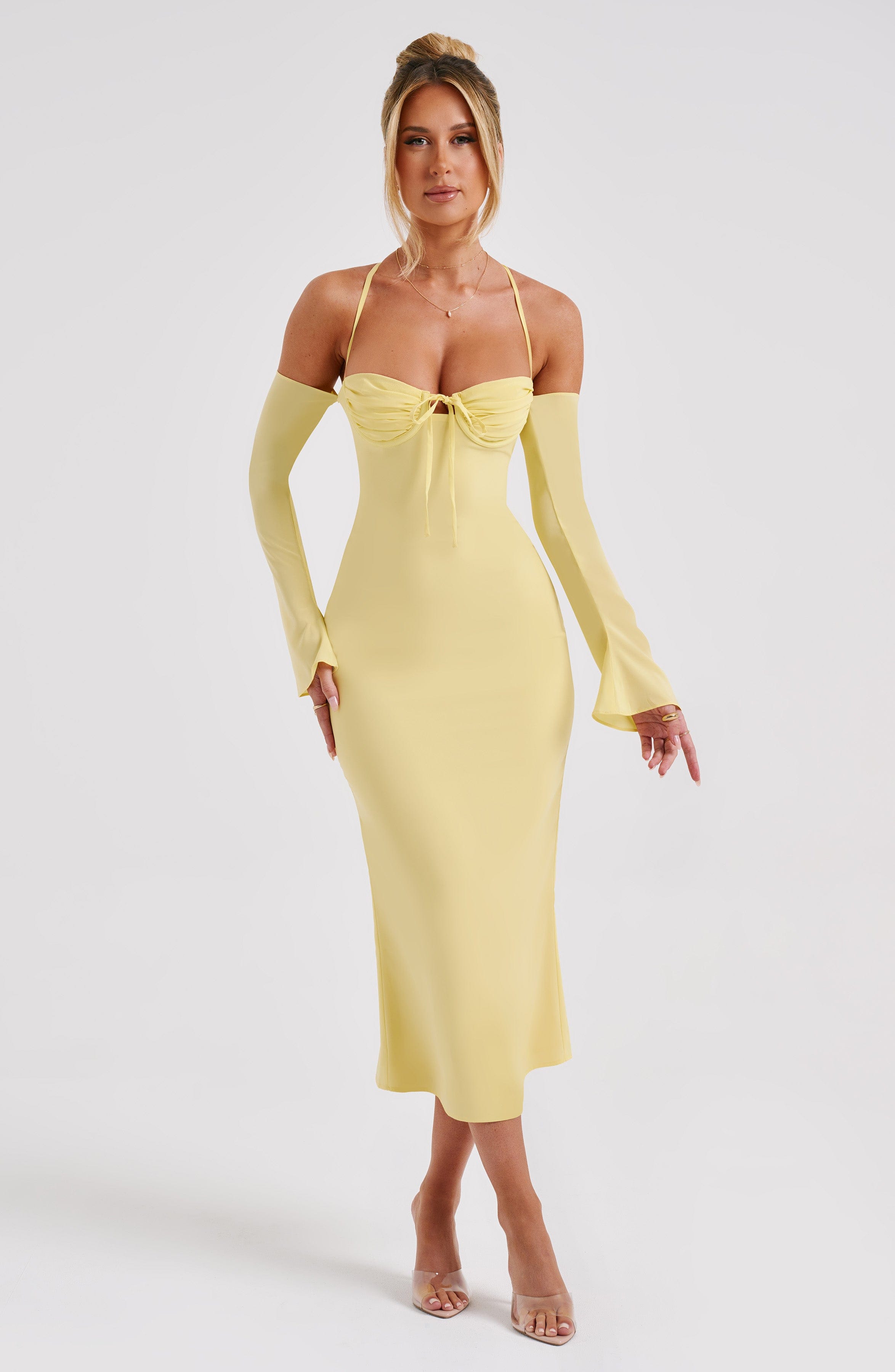 Dulce Midi Dress - Lemon