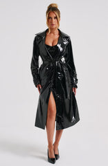 Dynasty Trench Coat - Black