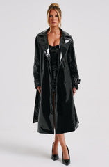 Dynasty Trench Coat - Black