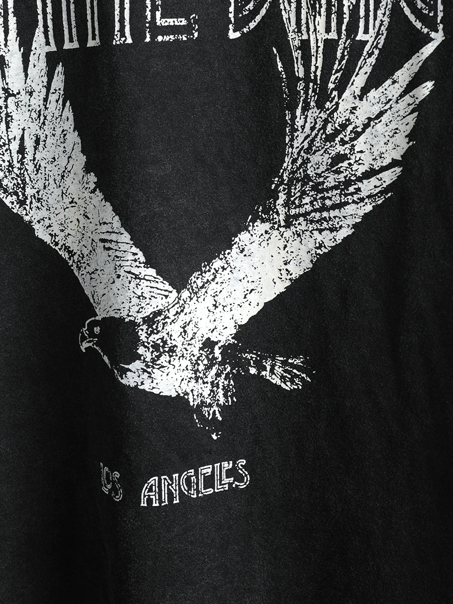 Eagle Print Faded Graphic Rock n Roll 100% Cotton T-shirts