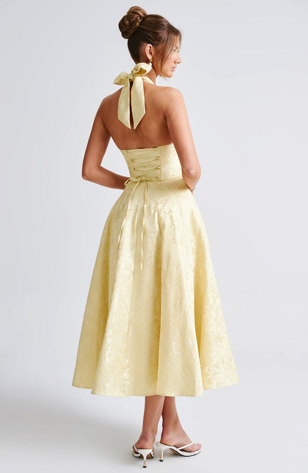 Effie Midi Dress - Lemon