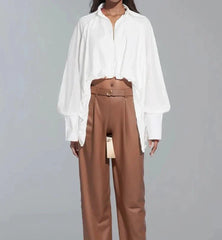 Elastic Asymmetrical Loose Shirts