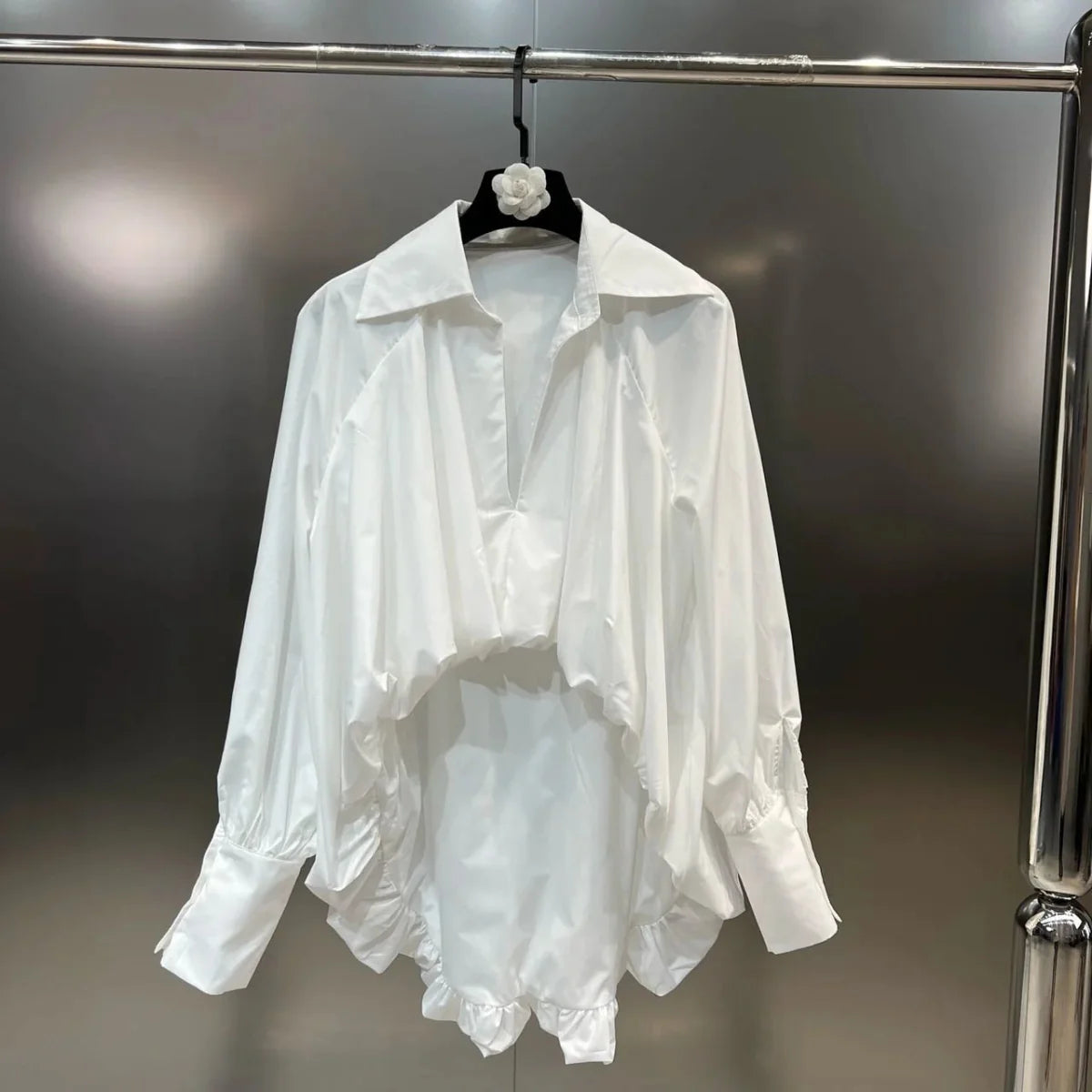 Elastic Asymmetrical Loose Shirts