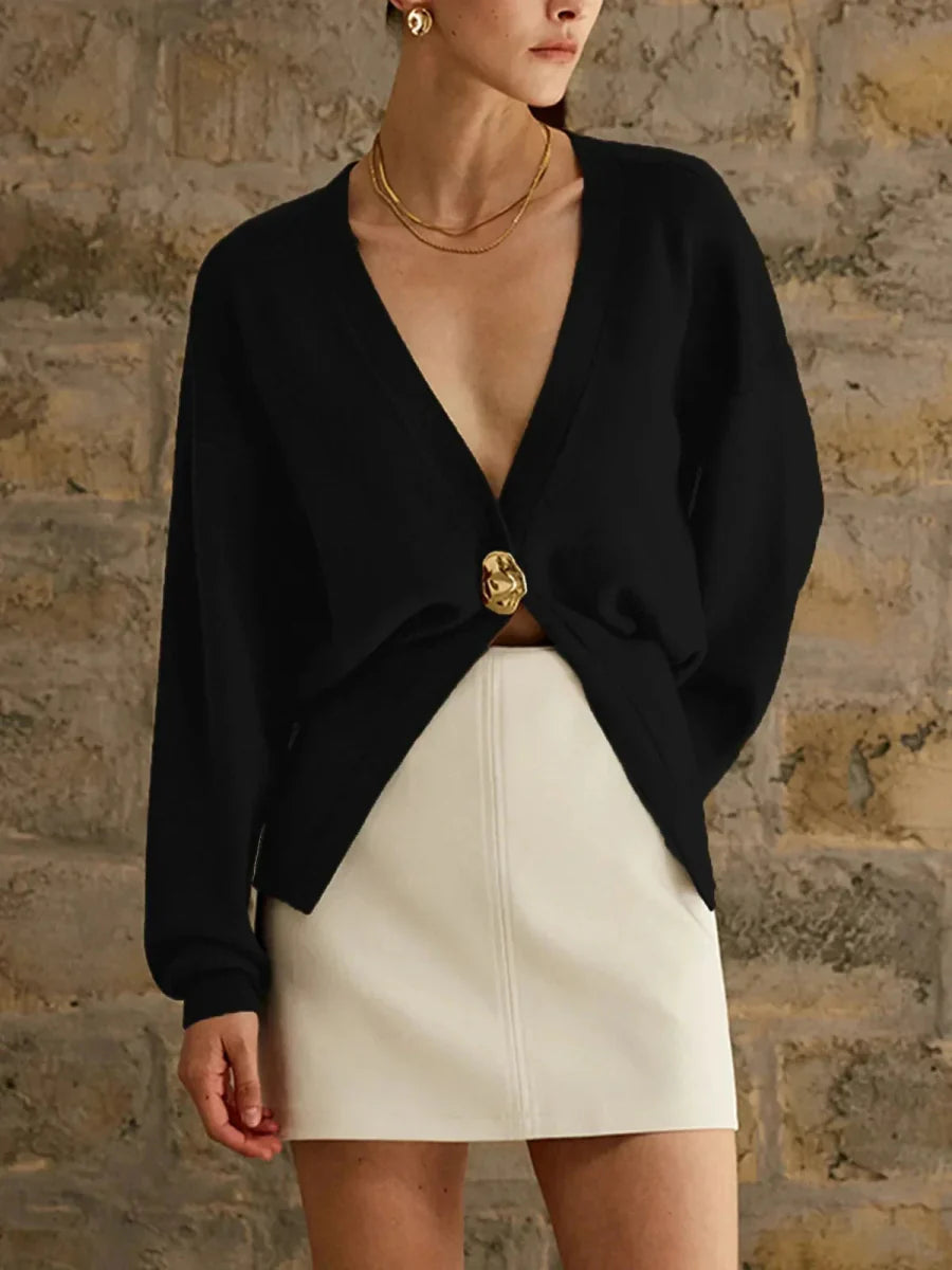Elegant Knit Button Cardigan