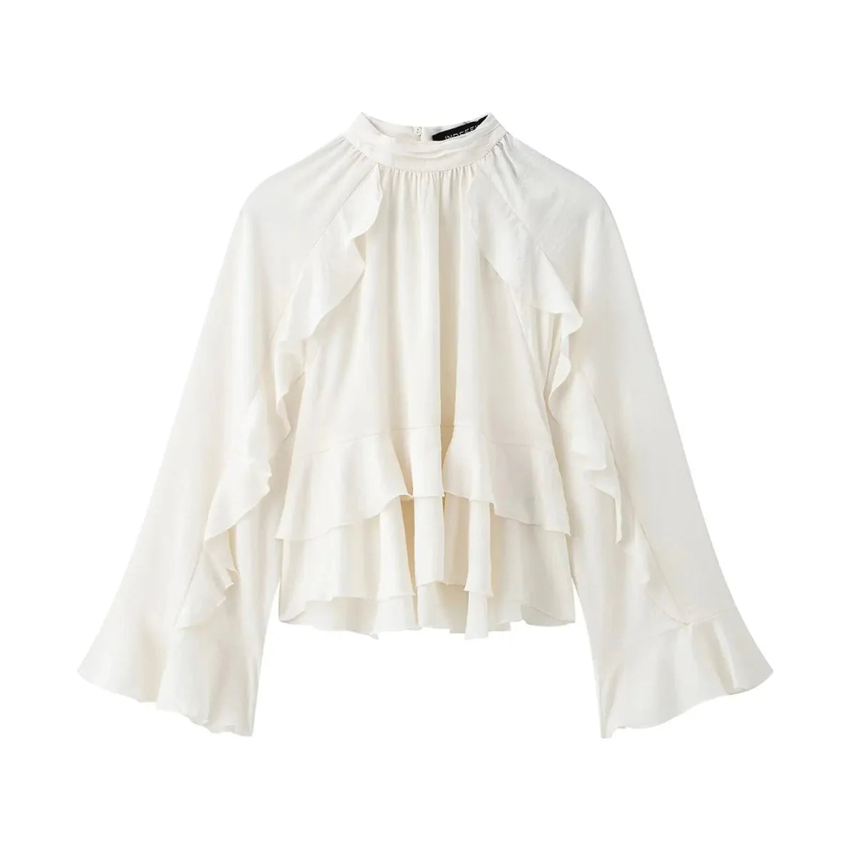 Elegant Ruffle Long Sleeve Blouse