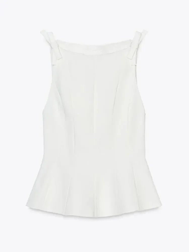 Elegant Slim Fit Flare Tank Top