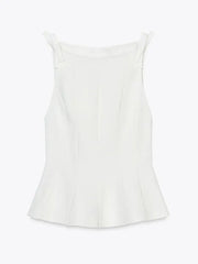 Elegant Slim Fit Flare Tank Top