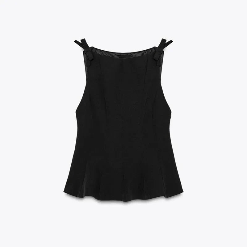 Elegant Slim Fit Flare Tank Top