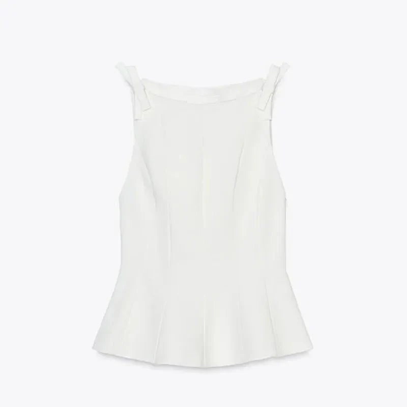 Elegant Slim Fit Flare Tank Top