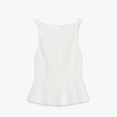 Elegant Slim Fit Flare Tank Top