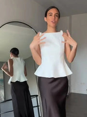 Elegant Slim Fit Flare Tank Top