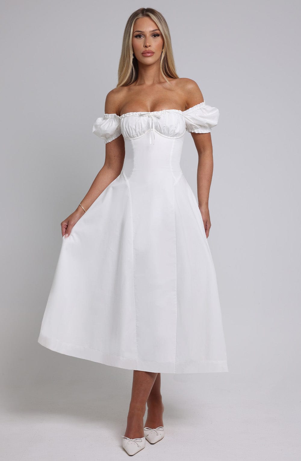 Elora Midi Dress - Ivory