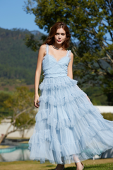 Skirt V-neck high waist cake dress