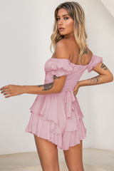 Solid Color Fashion One Neck Lantern Dress