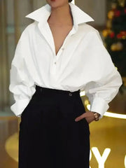 Fashion Long Batwing Sleeves Casual Shirts