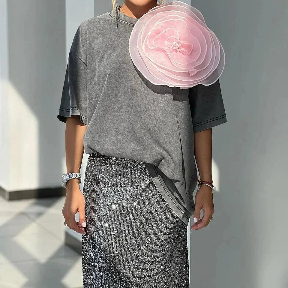 Floral Aesthetic Casual T-Shirt