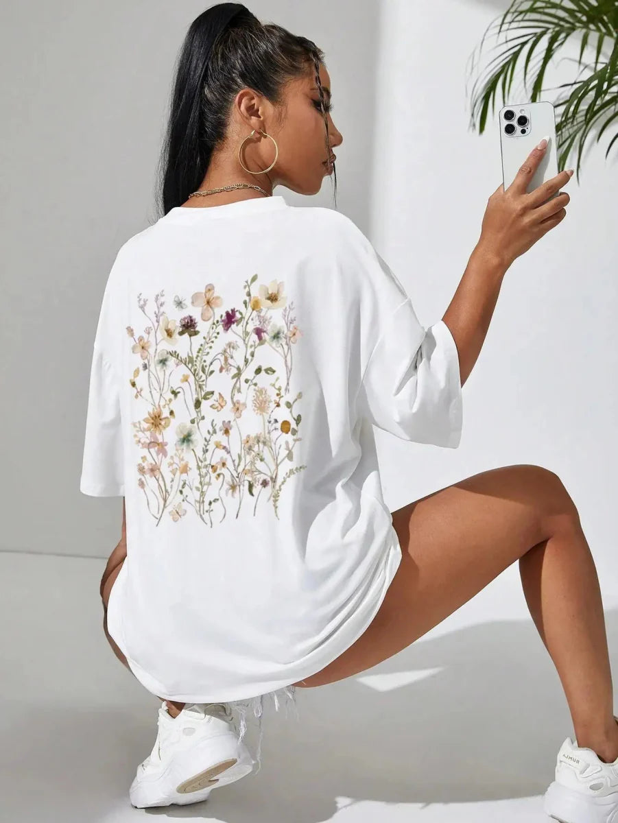 Floral Cluster Cotton Tee