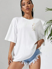 Floral Cluster Cotton Tee
