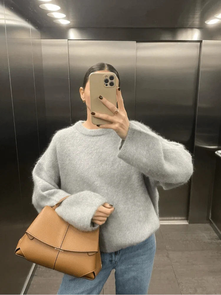 Grey Mohair Sweater