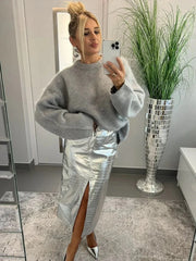 Grey Mohair Sweater
