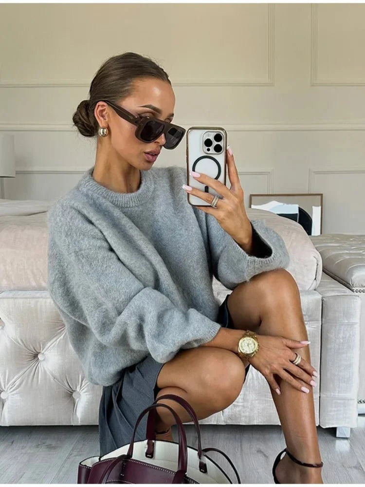 Grey Mohair Sweater