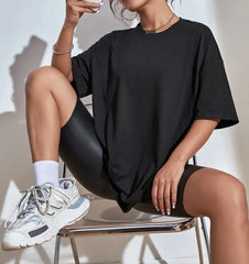 I Said Never Cotton Printed Oversized T-shirt