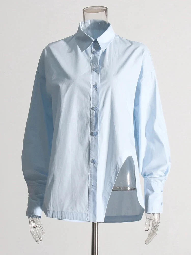 Irregular Casual Loose Shirts Spliced Shirts