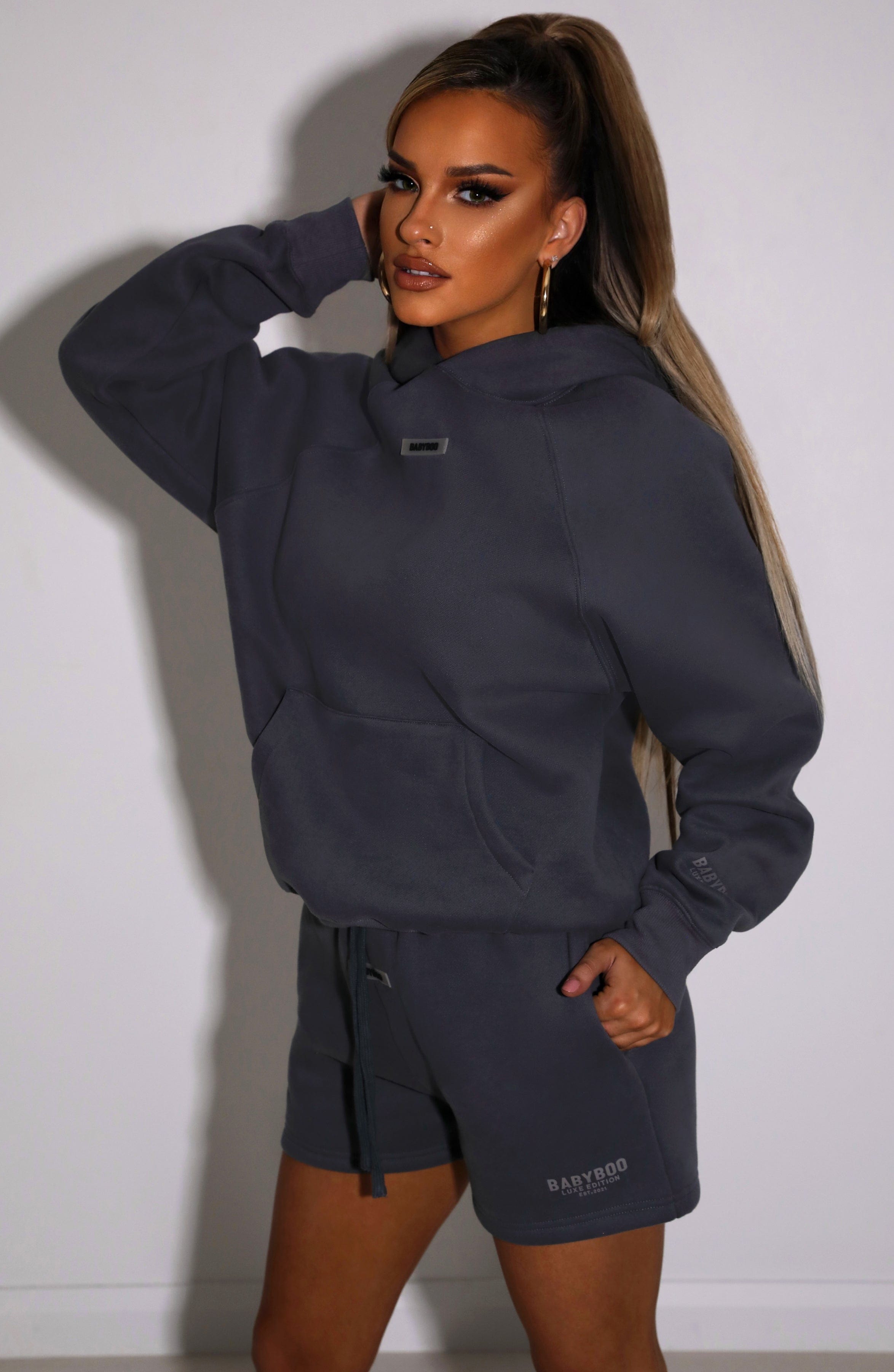 Ivy Luxe Hoodie - Charcoal