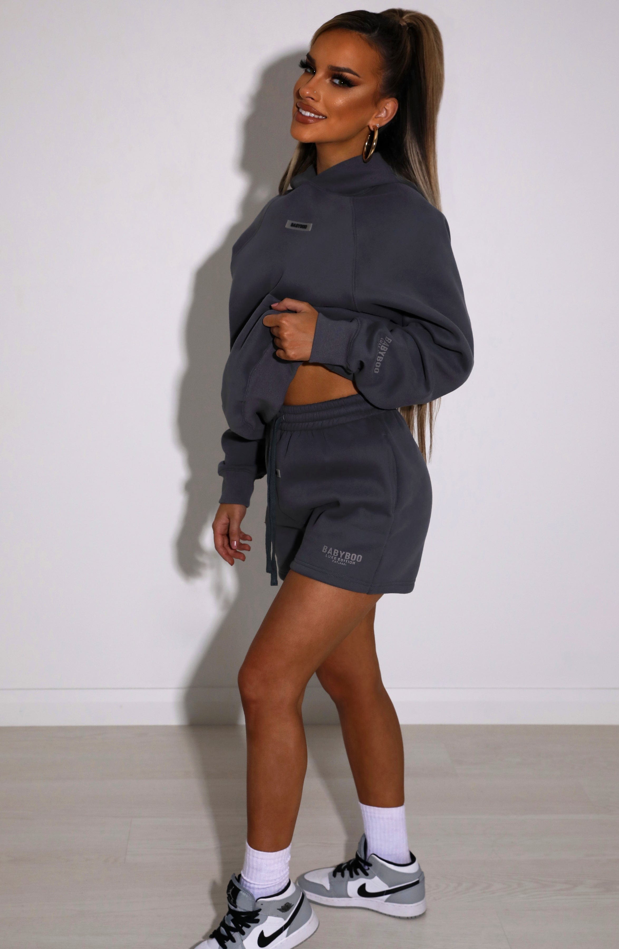 Ivy Luxe Hoodie - Charcoal