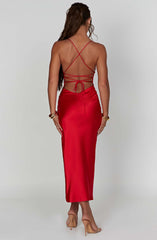 Jaida Midi Dress - Red