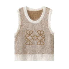 Knitted Sleeveless Crop Tank Top