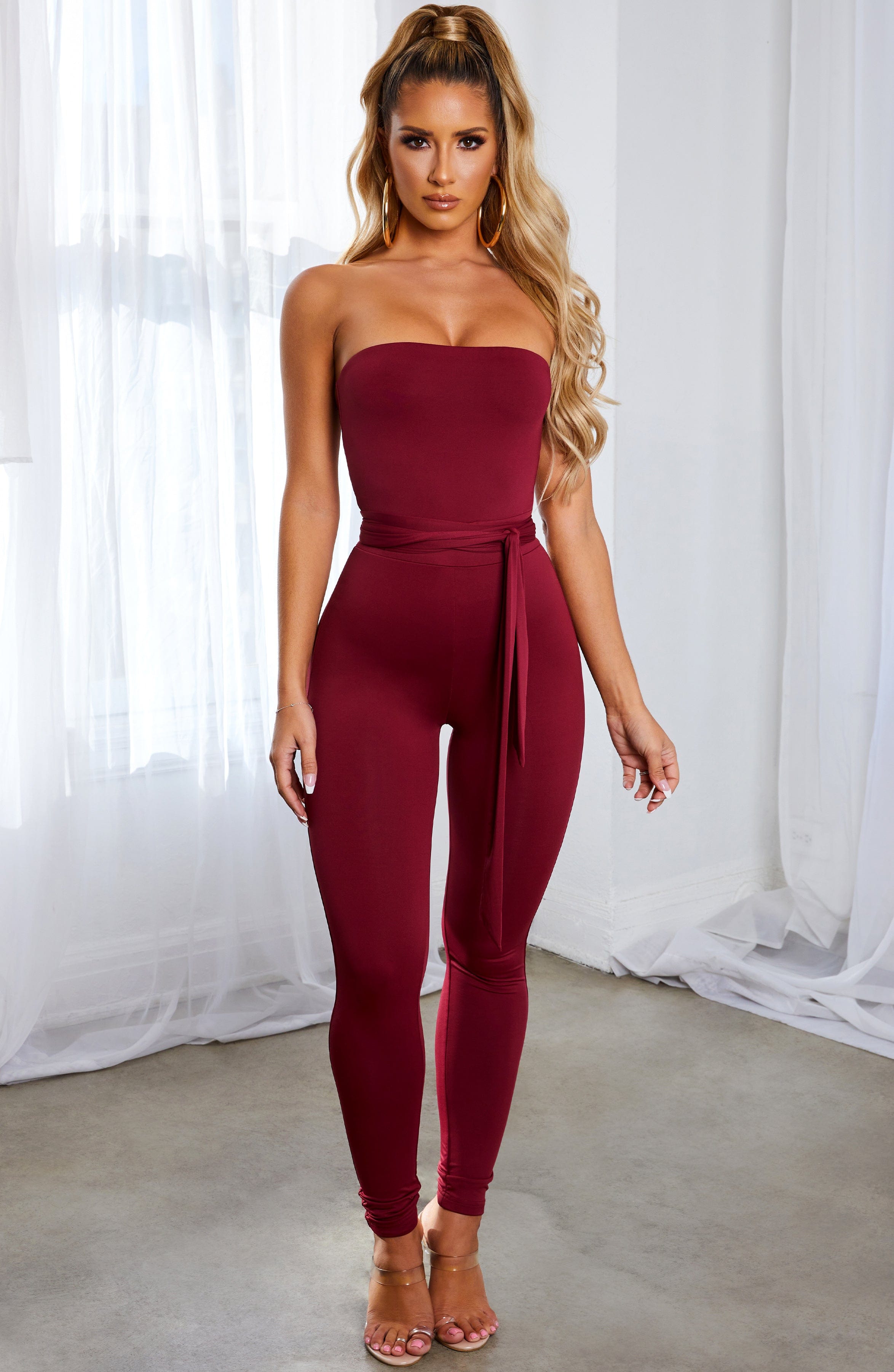 Kylia Jumpsuit - Burgundy