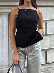 Lace-Up Backless Camisole Top