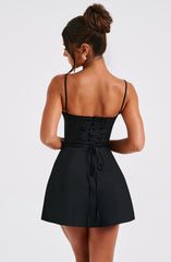 Spitzen-Minikleid - Schwarz