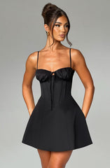Spitzen-Minikleid - Schwarz