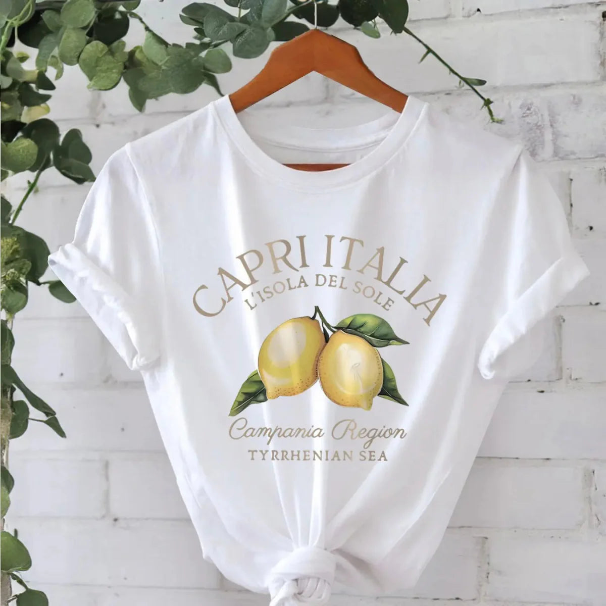 Lemon Print Casual Tee