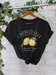 Lemon Print Casual Tee