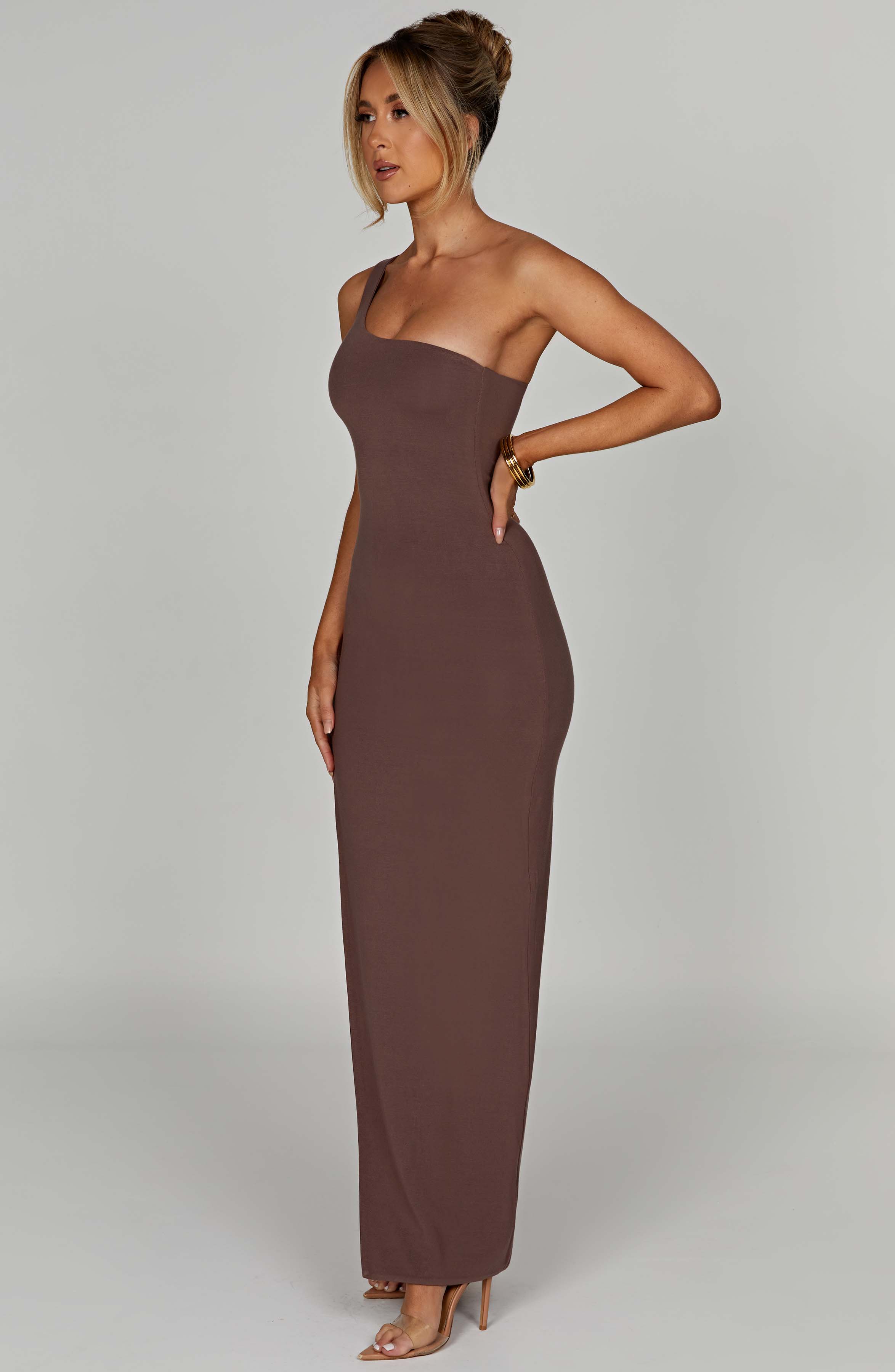 London Maxikleid - Schokolade