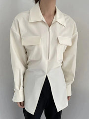 Long Sleeve Loose Fit Fashion Shirt