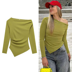 Long Sleeve Off-Shoulder Top